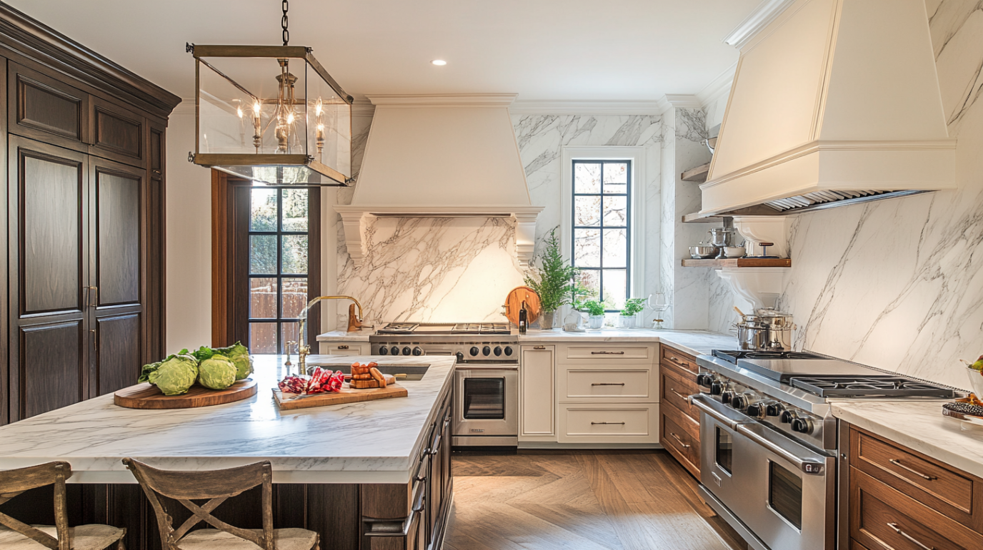 مطبخ عصري بتصميم مفتوح